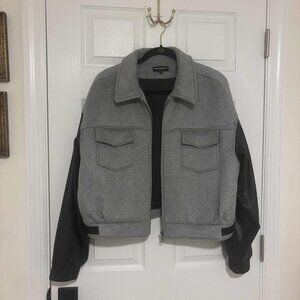 Generation Love Caspian Wool/Vegan Leather Bomber NWOT